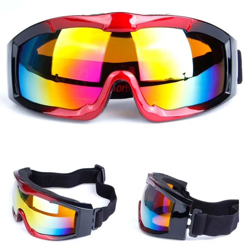 Унисекс сферические Лыжные Сноуборд одиночные лыжные очки профессиональные УФ очки для сноуборда Анти-туман Велоспорт Половина лица очки