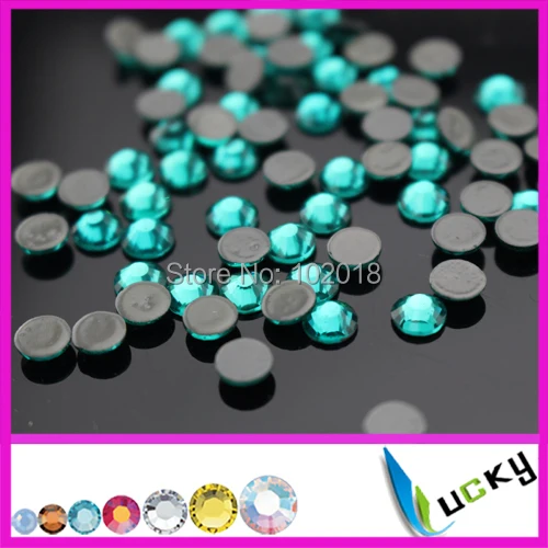 

1440pcs! Highest quality HOT FIX DMC rhinestones Copy swarov 2038 ss10/3mm Blue Zircon Strass crystal Beads for Clothing set