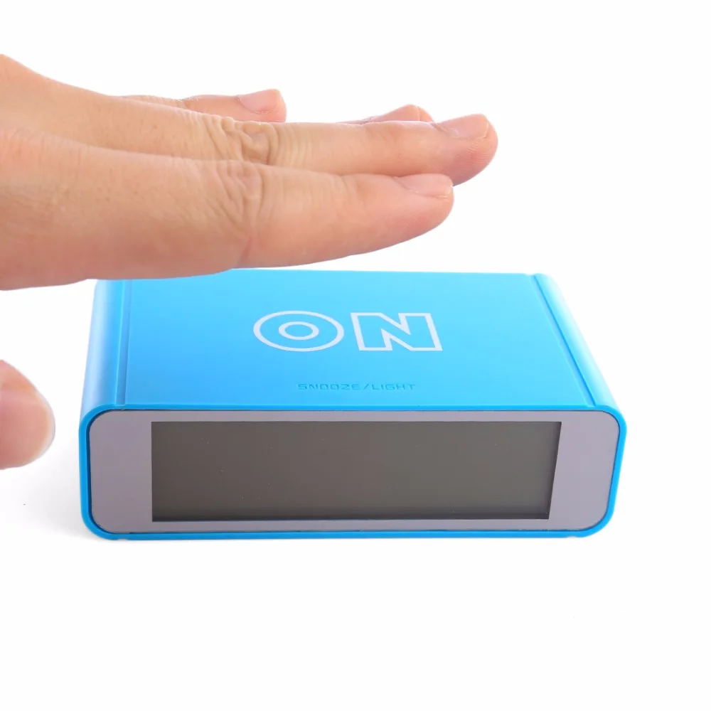 New Intelligent Digital Mini Alarm Clock Table Clock Watches Electronic Top Touch Sensor Digital Bed Clock Desk Clock 2 Types