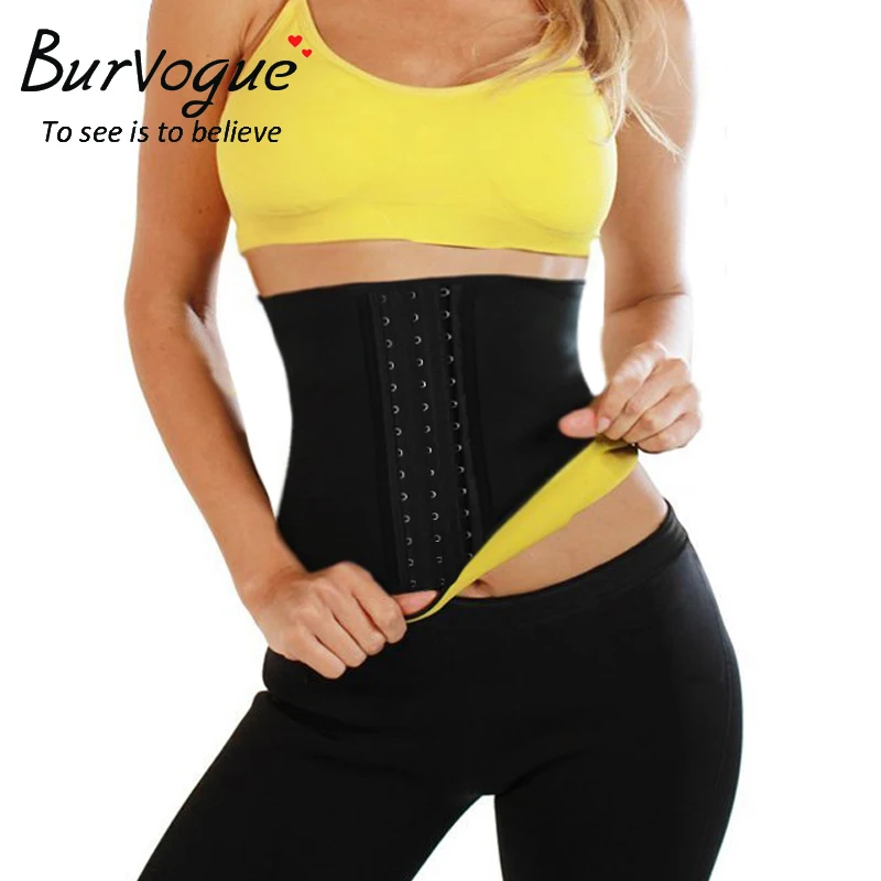 Burvogue Women Waist Trainer Belt Sweat Sauna Neoprene Body Shaper Waist Slimming Belt font b Weight