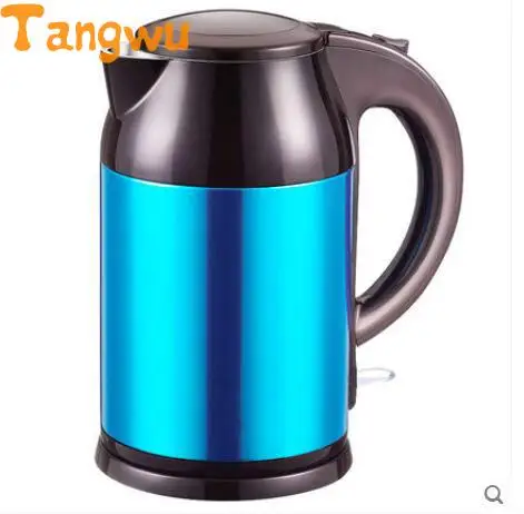 

Free shipping Electrothermal stainless steel double layer heat insulation Electric Kettles