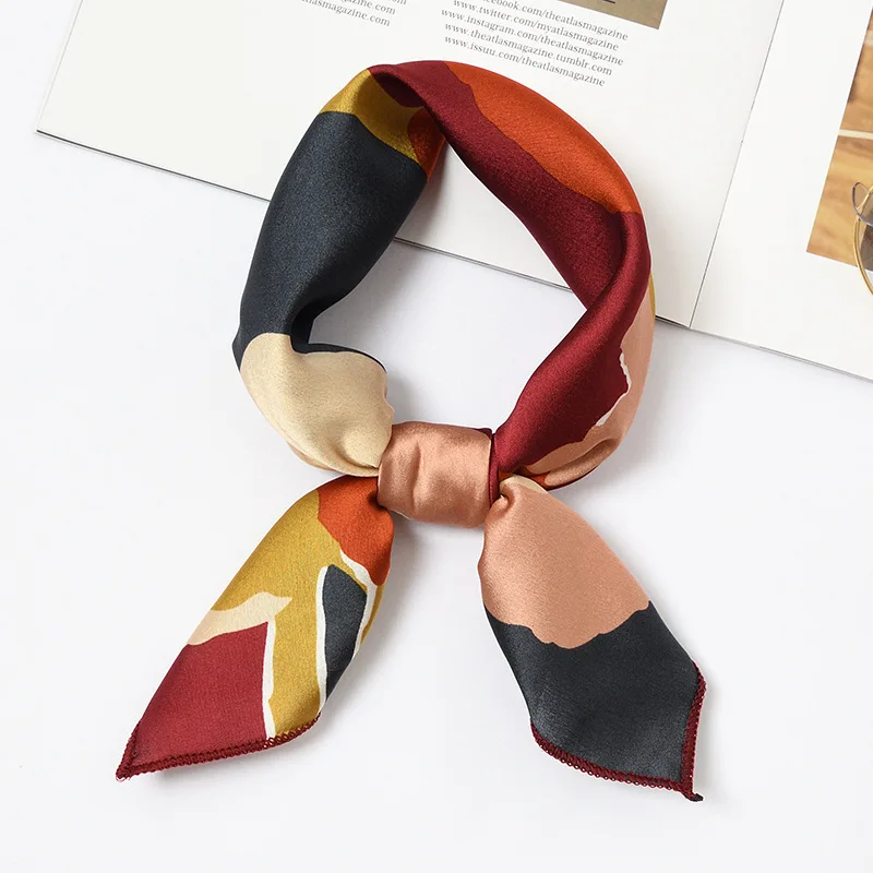 50cm*50cm New Style Little Scarf Women's Silk Scarf Spring and Autumn Small Scarf Chic Hair Band 50cm*50cm New Style Little Scarf Women's Silk Scarf Spring and Autumn Small Scarf Chic Hair Band