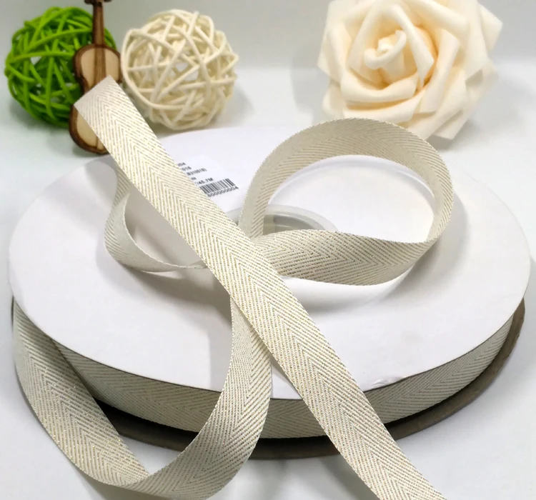 1" inch 25mm Gold Purl Polyester Twill Ribbon For Hair Bowsribbon for