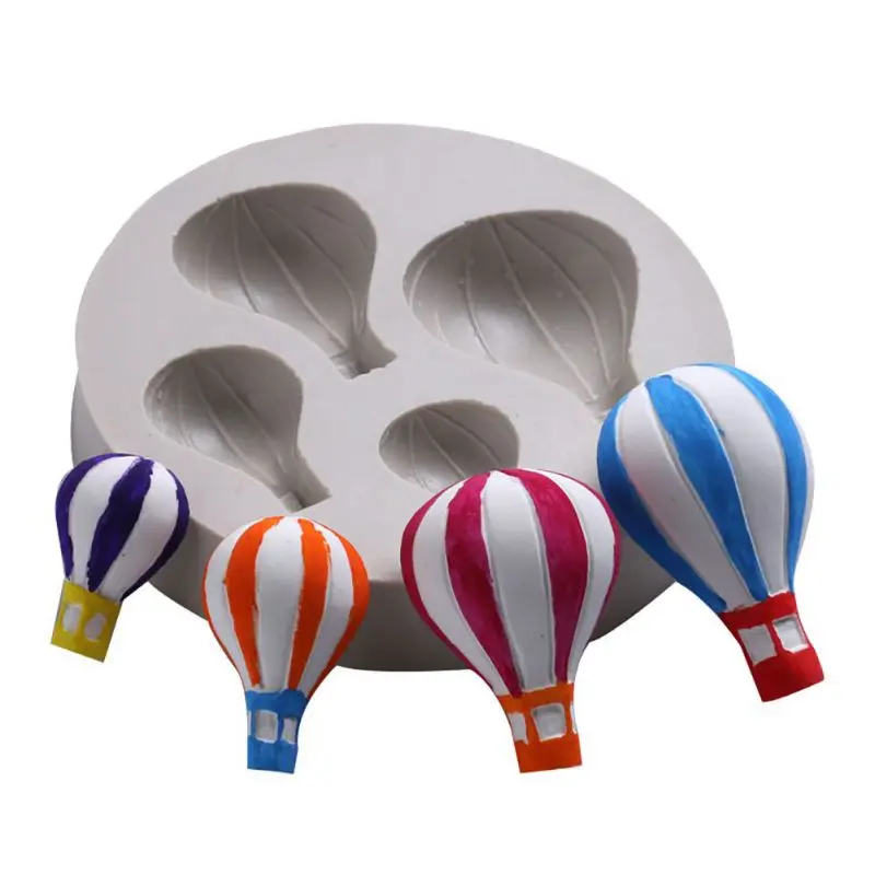 

Fire Balloons Shape Cake Decoration Silicone Mold Chocolate Fondant Molds DIY Kitchen Baking Tools Embossed Pudding Mould