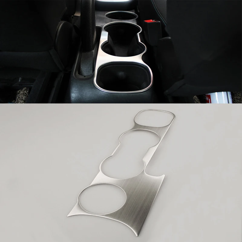 

Auto Stainless Car Styling Center Console Panel Water Cup Holder Cover Trim Decor Sticker Fit For Chevrolet Trax 2014 Accessory