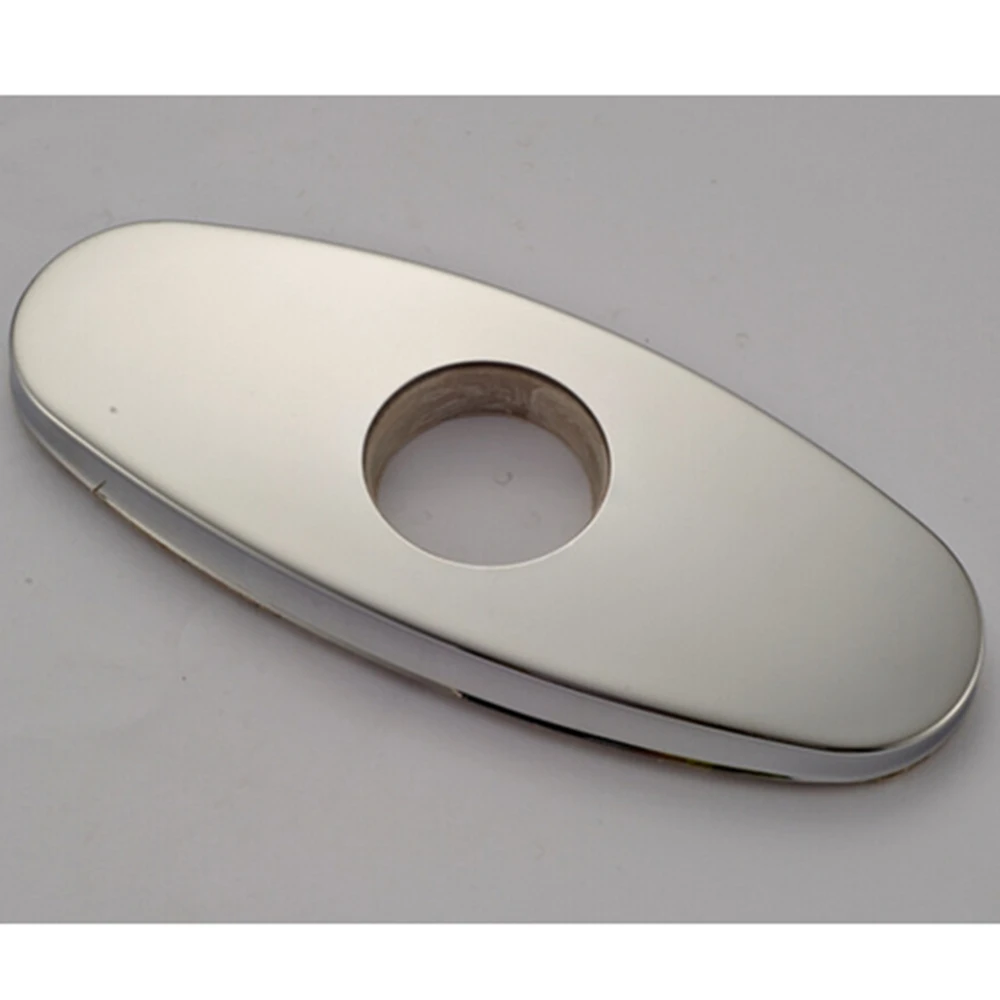 Free Shipping Chrome Finish Cover Plate Kitchen & Basin Faucet Decoration Cap 4" For 3 Holein