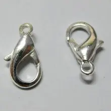 12 мм серебристого цвета без никеля и свинца ювелирные изделия застежка-краб CLC002