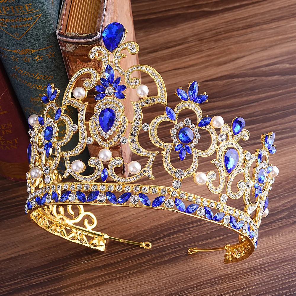 H1106 Европейский из сплава со стразами в форме невеста будет an Crown Китая по оптовым ценам шикарная обстановка дворцовый барокко Корона