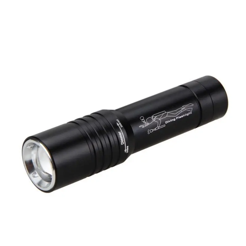 

AIMIHUO Underwater 50m flashlight 5000LM XM-L T6 zoomable LED Scuba Diving Flashlight use 18650 battery highlight Fishing Torch