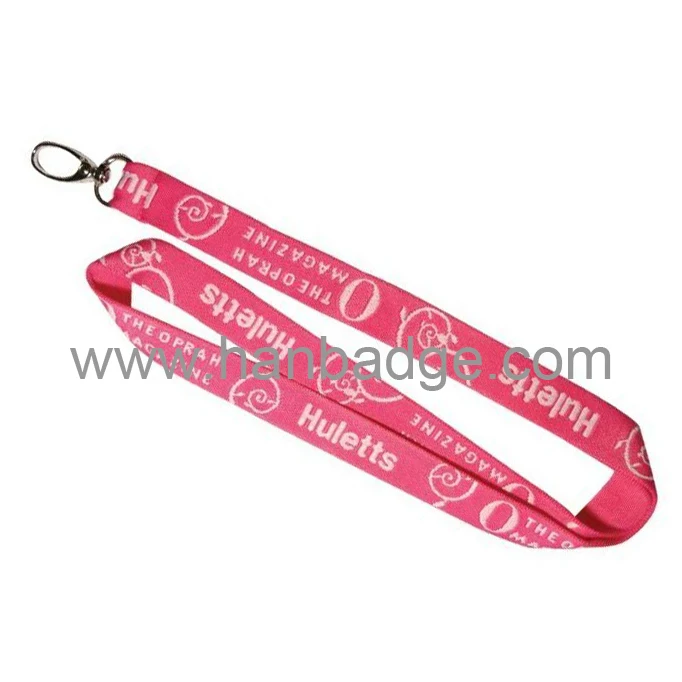 

Custom Woven Lanyard With Customized Logo With Metal Hook Attached