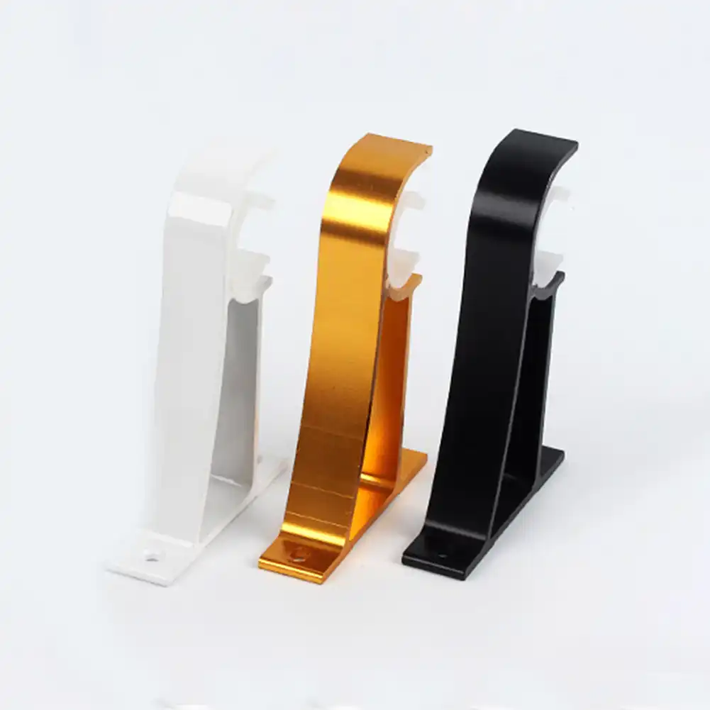 2pcs Thickened Pole Holder Curtain Rod Bracket Easy Install Home