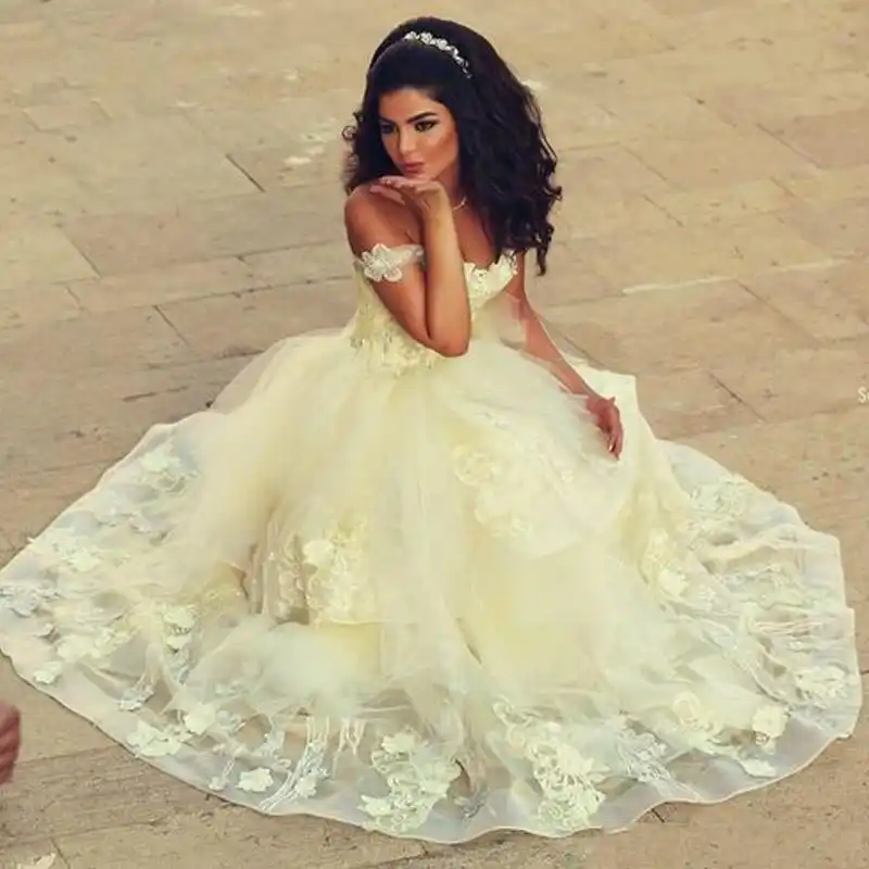light yellow dresses for weddings