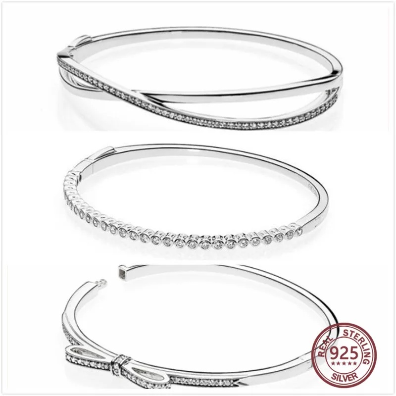 

Zirconia bangle real 925 sterling silver for women original style good price wholesale directly fine jewelry for hand