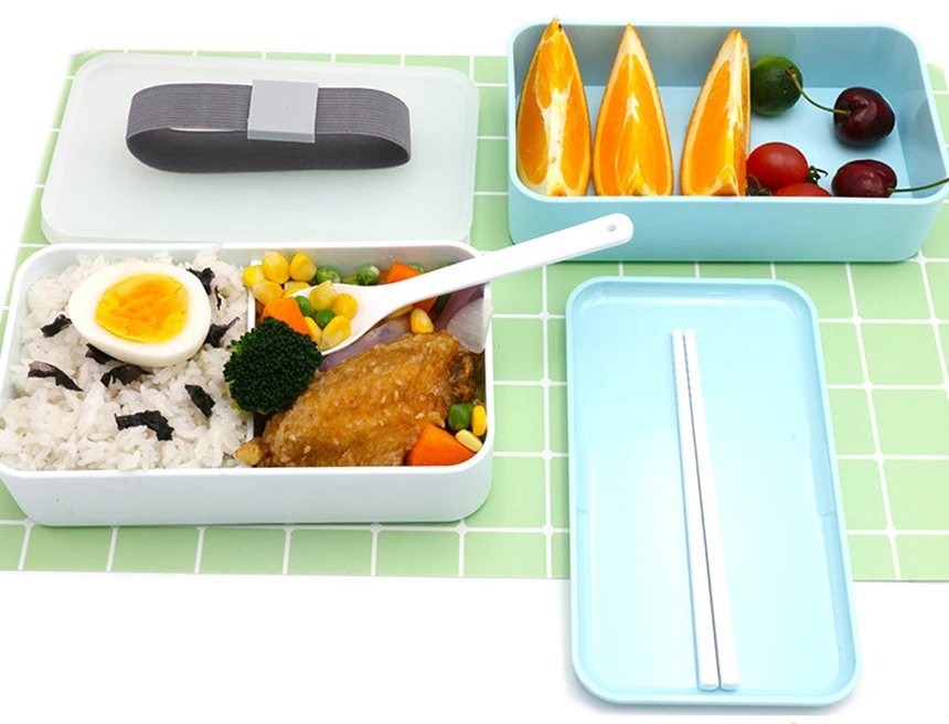 LIYIMENG 1200ml Double Layer Lunch Box Portable LunchBox For Kids Picnic Office Workers School Dinnerware Lunchbox BPA Free313