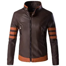 Осень Зима кожаная куртка для мужчин Косплей X men Джеймс Логан Howlett PU мотоциклетная замшевая куртка мужская ветровка