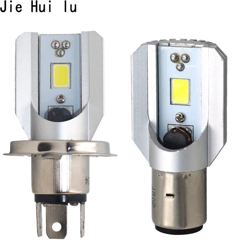 Motorcycle Headlight Ba20d Bulb Scooter Light H4 H6 Led Motorcycle Headlight Bulbs Motorbike