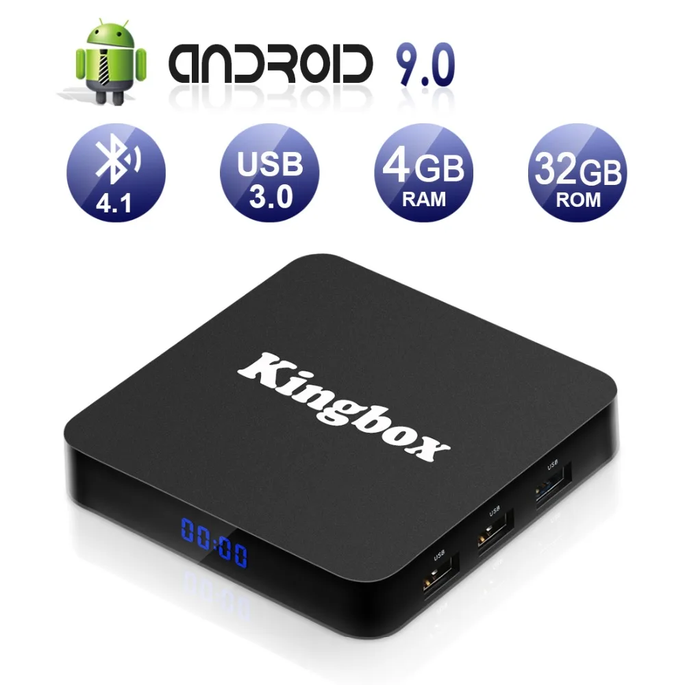 Android tv Box 9 0 K4 S с 4 Гб ОЗУ 32 ПЗУ четырехъядерный поддержка BT 1 WiFi 4K 3D H.265 пультом