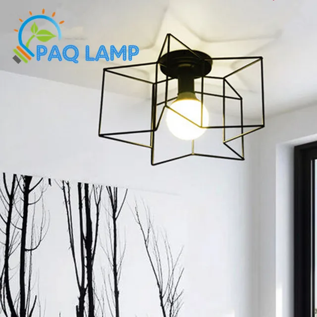 Contracted Ceiling Lamp American Country Iron Metal Star Led Light Contracted Ceiling Lamp American Country Iron Metal Star Led Light Hall Porch Walkway Lobby Bar