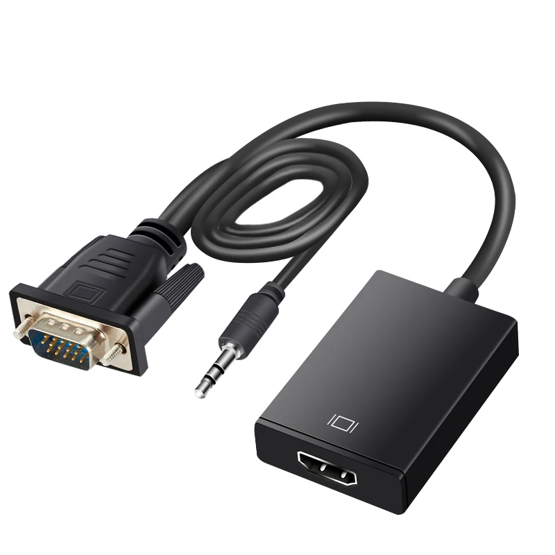 VGA Мужской к HDMI Женский конвертер Кабель-адаптер с аудио выходом 1080P VGA HDMI адаптер для ПК ноутбук к HDTV проектор r10