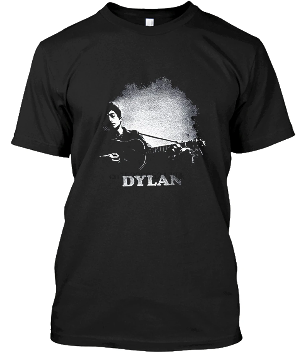 

Pop Cotton Tee Short Funny Crew Neck Mens Men Bob Dylan Guitar Logo T-Shirt Singer Joan Baez The Band T Shirt JJIIUDSQ