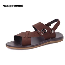 Большой Размеры US 11, 12, 13 лет, европейский размер 45, 47(Европа) летний мужской из натуральной кожи Повседневное в римском стиле с ремешком на большом пальце Сандалии с перекрестным ремешком пляжные Босоножки на каблуках