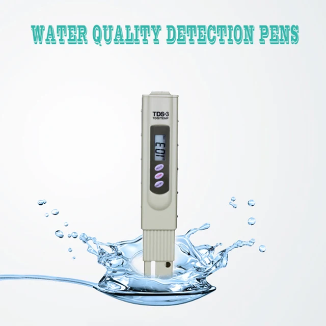 Special Offers 1Pc LCD Digital TDS-3 TDS Meter Filter Pen Temp PPM Tester Stick Water Purity Tester 0-9990 PPM Temperature Pen No Backlight