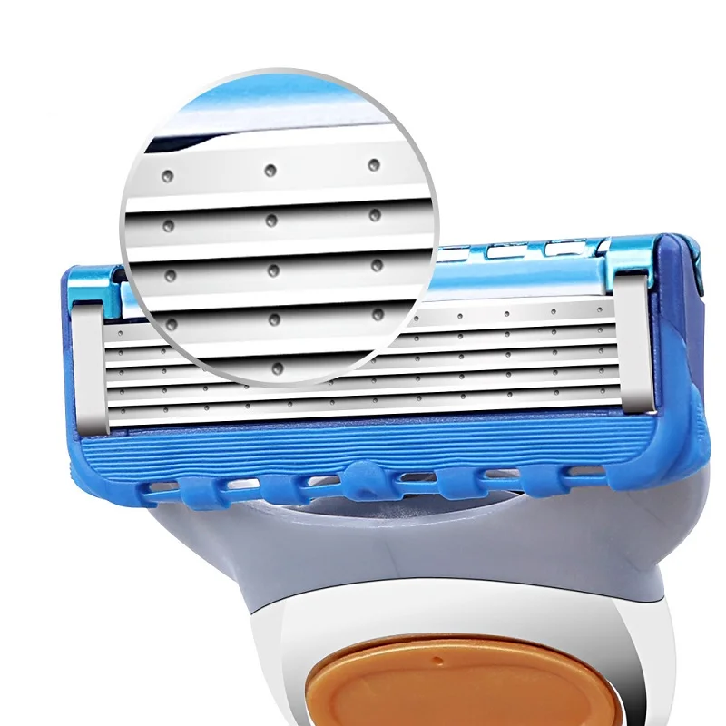 Giulietta Men Shaving Razor Blades 5 Layer Blade Cassettes Shaving Blades Compatible with Gillettee Fusione Razor Machine