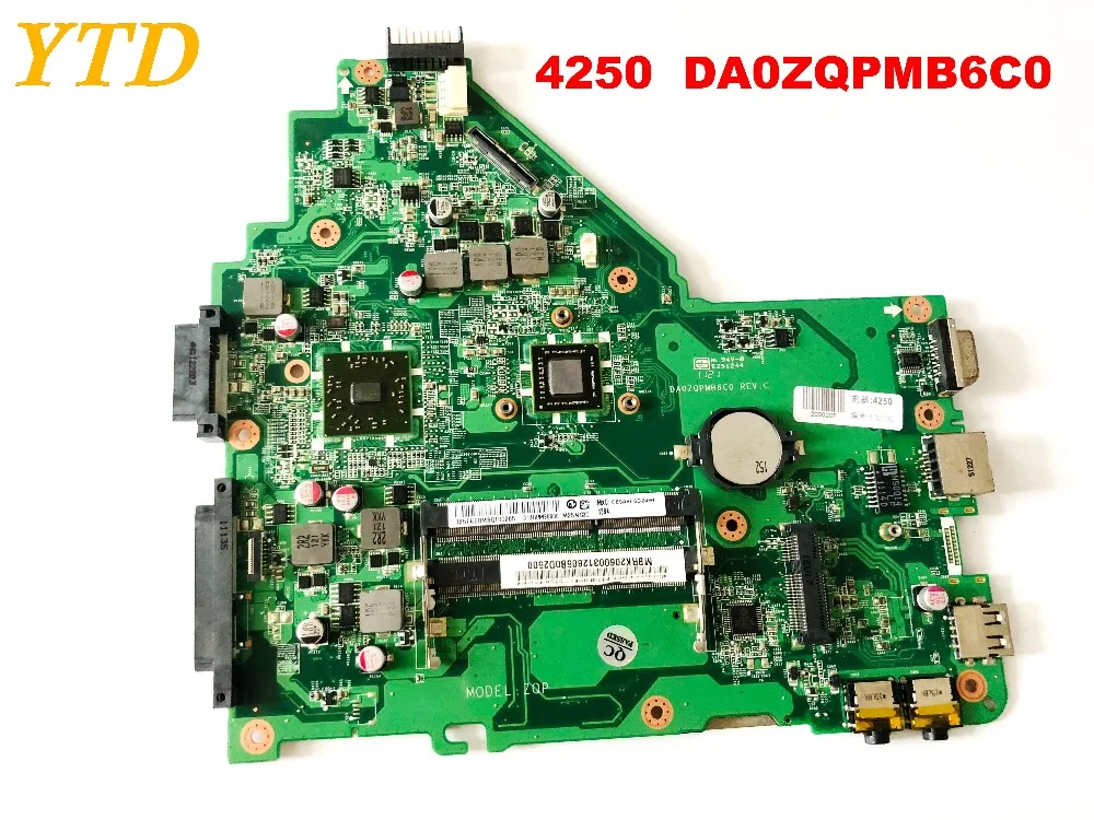 Оригинальный Для Acer 4250 Материнская плата ноутбука 4250 DA0ZQPMB6C0 MBRK206003 тестирование Хорошее Бесплатная доставка