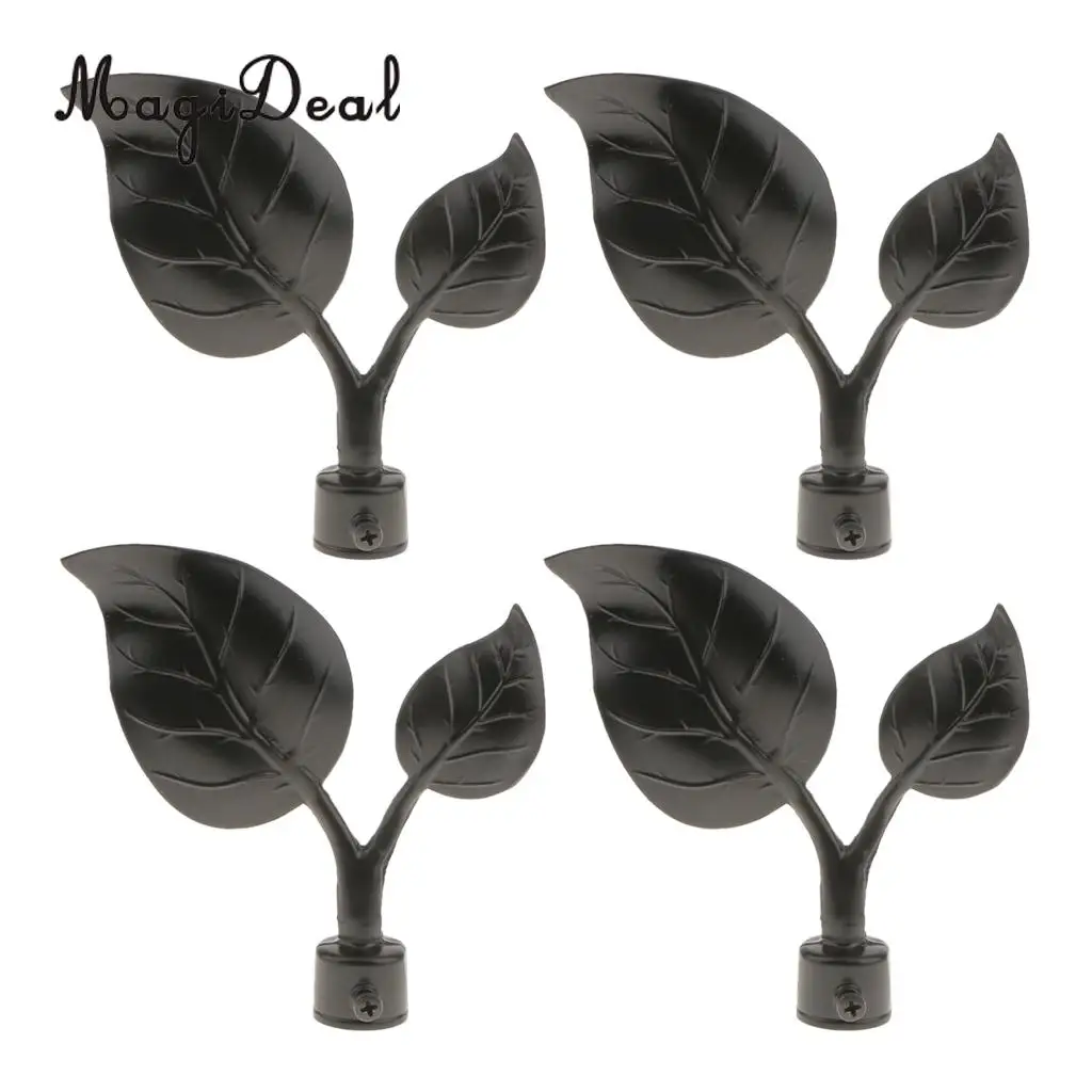 4pcs Window Curtain Rod End Drapery Rail Pole Head Cap fit 22mm Dia. Curtain Rods	