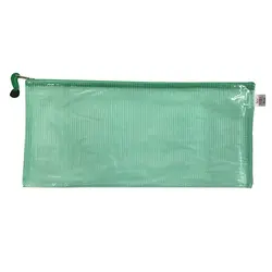 Бай Ju сетки на молнии офисная Сумка для документов мешок Студенческая сумка для канцелярских принадлежностей, 22*11 см зеленый