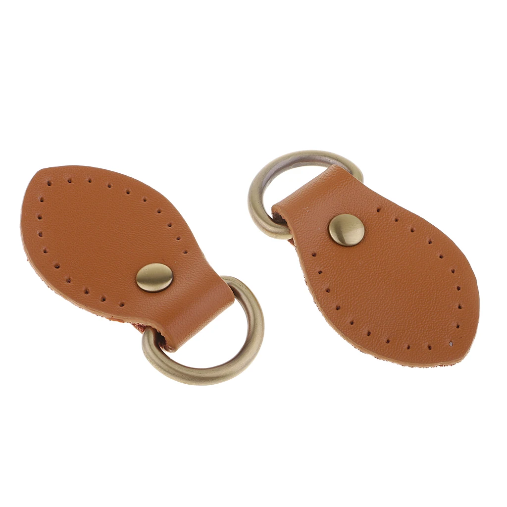 2pcs Sew on Leather Handle Buckles Tabs DIY Shoulder Bag Handbag Replacement