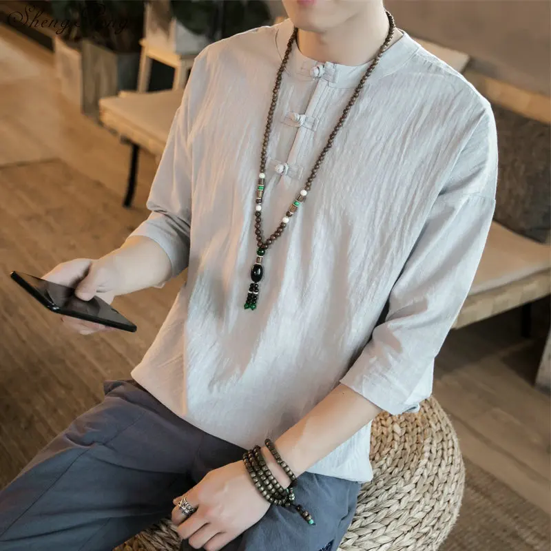 Traditional chinese clothing for men oriental mens clothing mens chinese kung fu shirt cheongsam top Q038