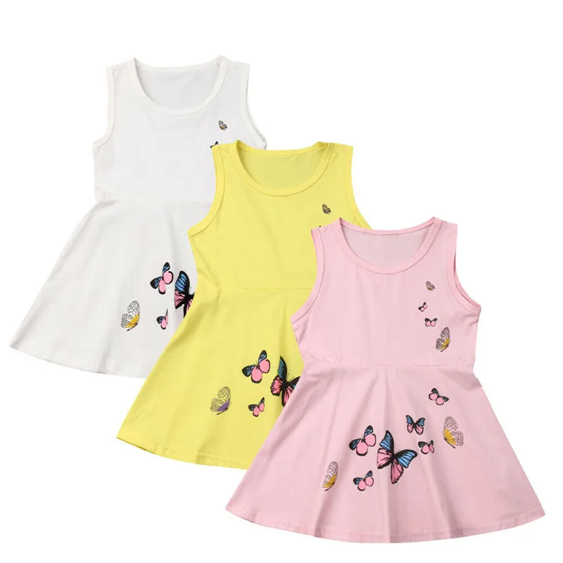 

Kids Toddler Baby Floral Girls Sleeveless Dress Princess Casual Sundress Dresses