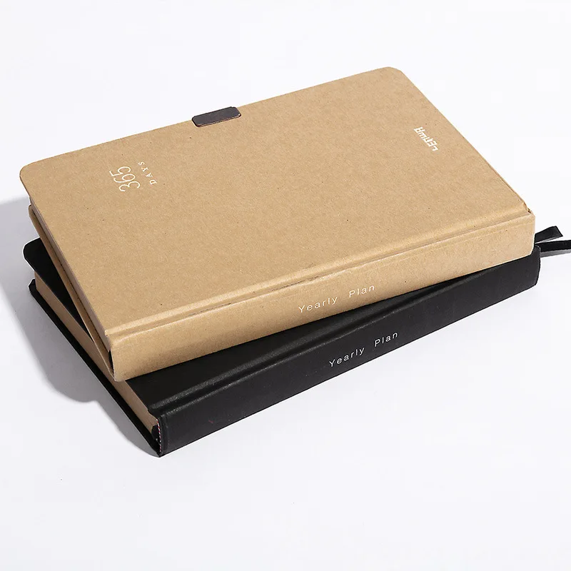 

"Business 365" Hard Cover Big Notebook Diary Vintage Classic Journal Kraft Papers Notepad Lock Memo