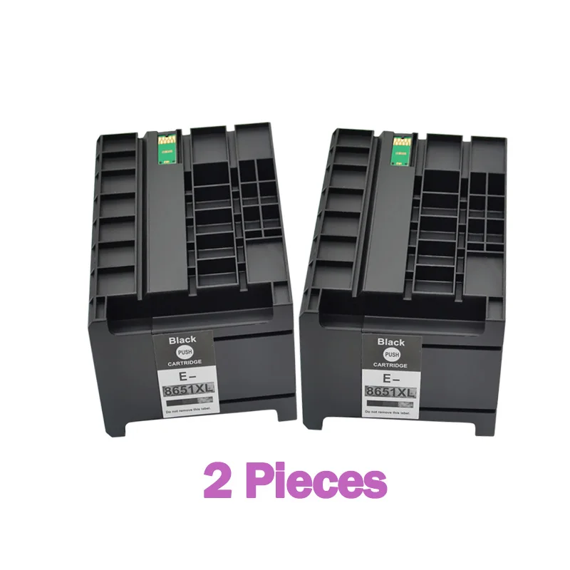 

2Pcs Compatible ink Cartridge T8651 T8651XL Pigment ink for EPSON WorkForce Pro WF-M5191 WF-M5190 WF-M5690 Printers