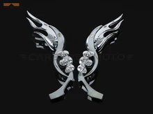 M8 M10 Thread Custom Flame Skull font b Motorcycle b font Rear View font b Mirror