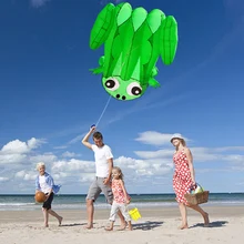 3D мягкий бескорпусная кайт для детей и взрослых полиэстер мультфильм животных воздушные змеи Beach Park легко летать воздушный змей с возможностью погружения на глубину до 30 м строка