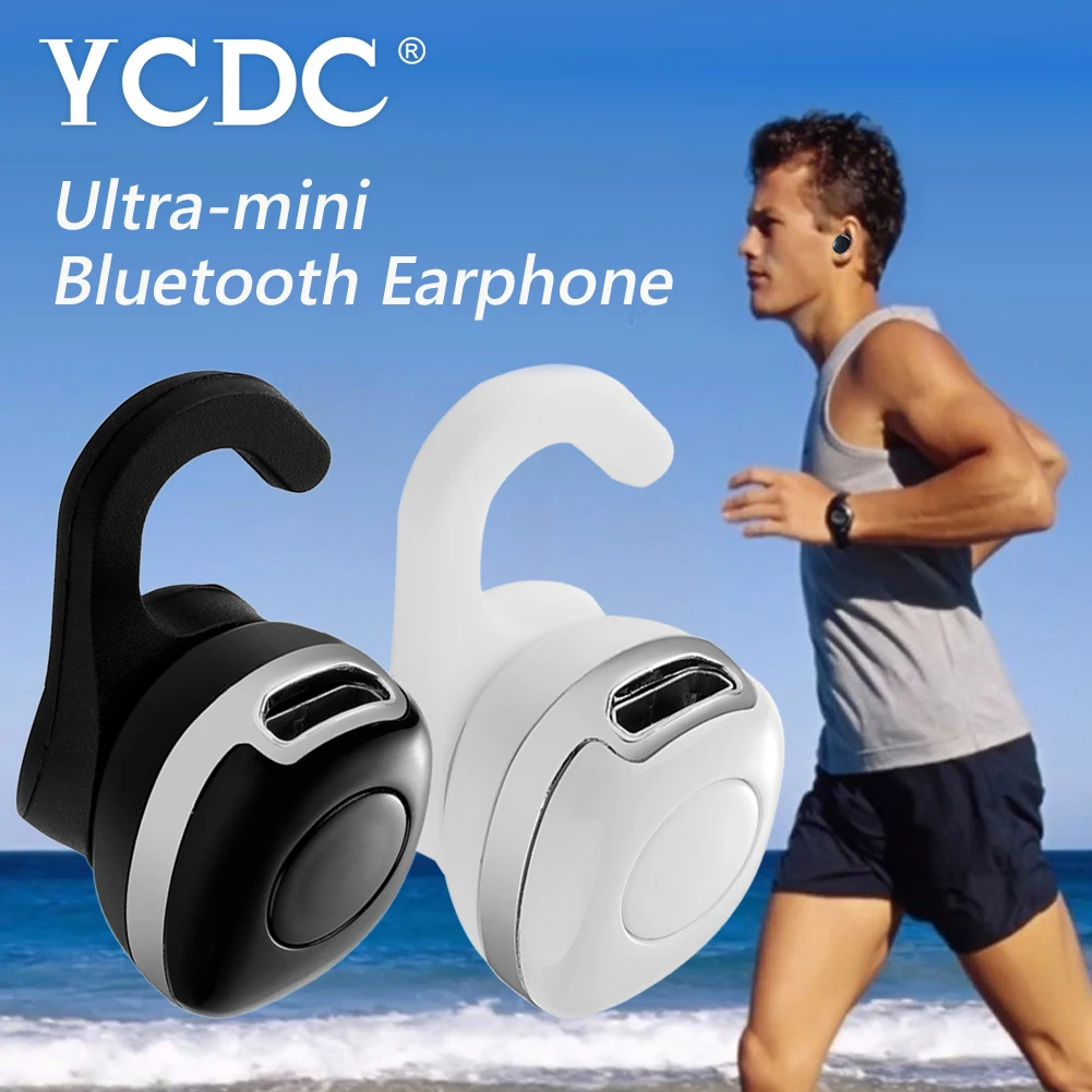 

YCDC Super-mini V4.1 Bluetooth Headset for Mobile Phone Stereo Noise Cancelling Universal Wireless Earphone In-Ear Earbud+Hook