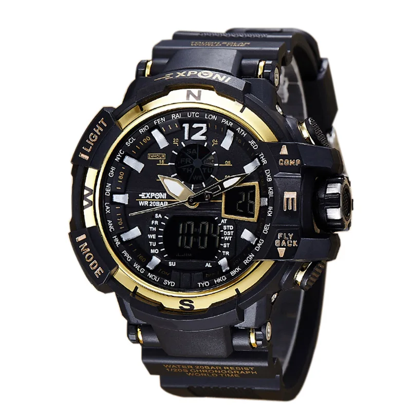 Спортивные часы мужские цифровые часы многофункциональные Хронограф Календарь Будильник светящиеся водонепроницаемые часы для студентов модные мужские часы