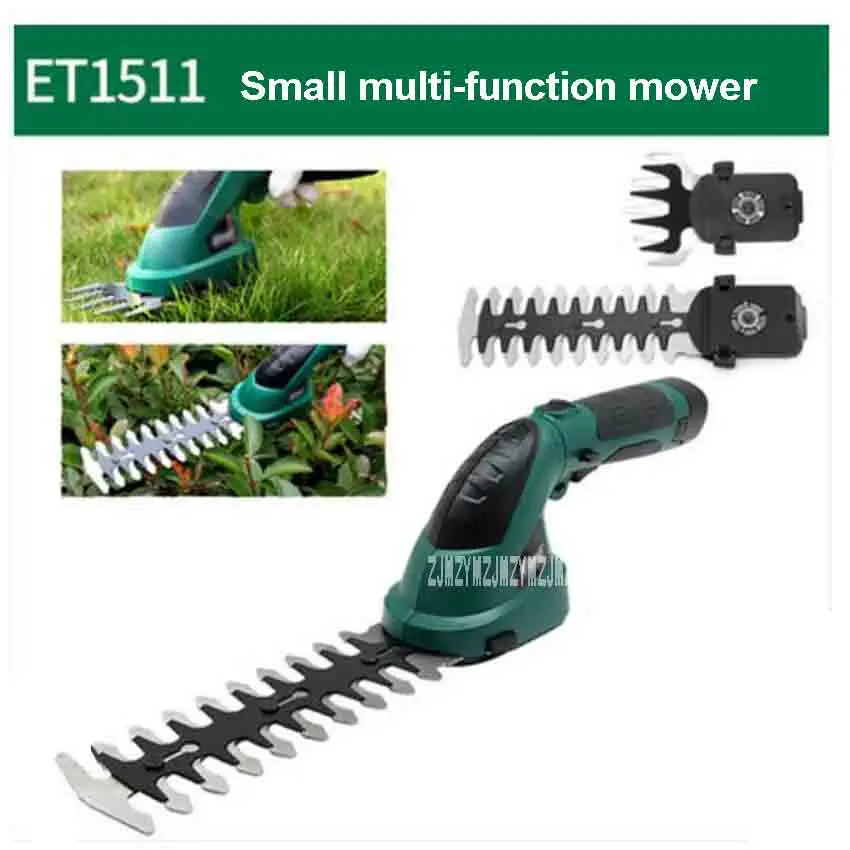 ET1511c Portable Small Multi-functional Lawn Mower 7.2V 1.5Ah Rechargeable Gardening Electric Hedge Trimmer Pruning | Инструменты