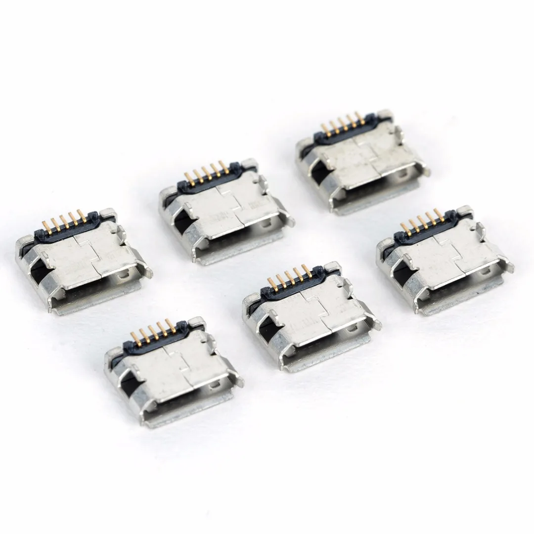 20 шт. 5 контактный разъем Micro Socket USB Type B Female SMT Размещение SMD Штекерный DIP адаптер