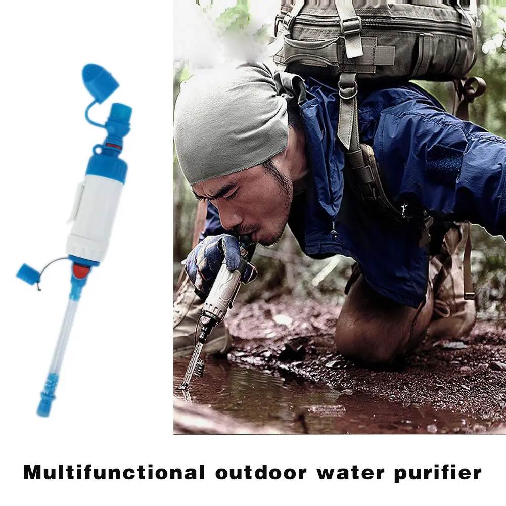 Portable ABS Water Filter Camping Hiking Purifier Cleaner Multifunction