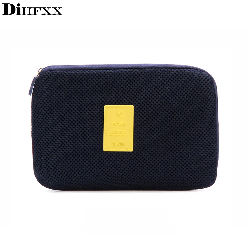 

DIHFXX Travel Makeup brush Cosmetic Organizer Accessories Bag Shockproof Travel Digital USB Charger Cable Earphone Case DX-43