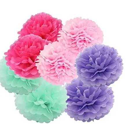 Art Craft Tissue Paper Flower 8pcs 20cm Decorative Hanging Art Craft Tissue Paper Flower 8pcs 20cm Decorative Hanging