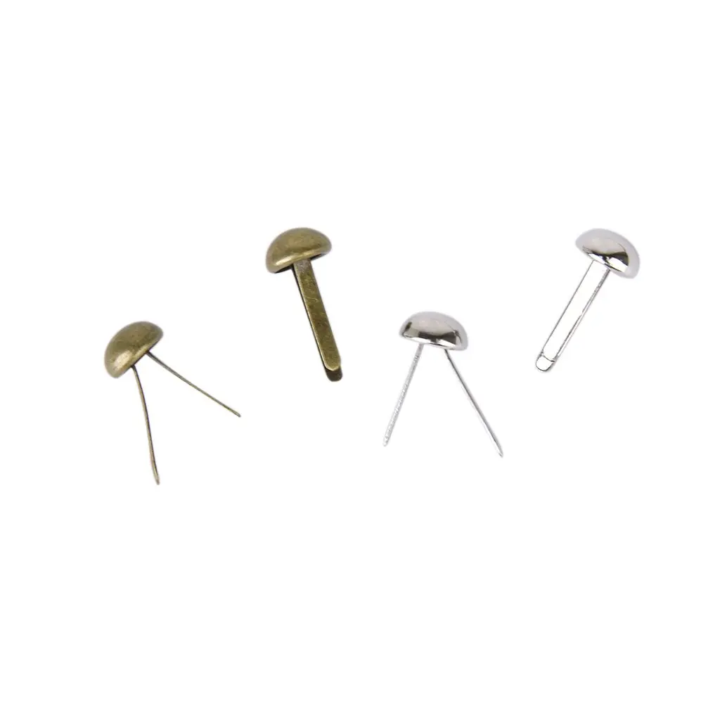 Стиль адаптера ksol 200 pcs Мини Круглый Скрапбукинг/ремесло железные Brads-античная латунь и серебро
