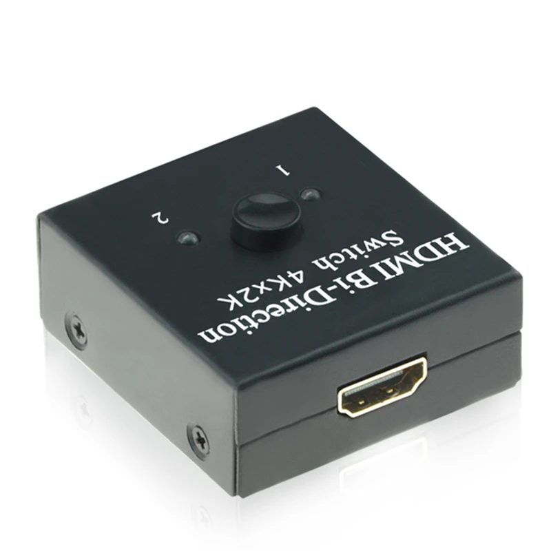 EMK HDMI Switcher 2 Ports Bi-directional Manual Switch 2x11x2 HDMI Splitter-HDCP Passthrough Supports Ultra HD 4K 3D 1080P (5)