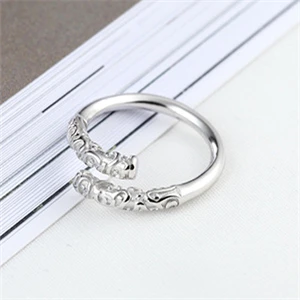 Sliver Women(1 Pc) Новое поступление Акция Цена 925 серебро Регулируемые кольца древний graduation Выпускной дружба Винтаж Unix для мужчин KJZ0134 - Цвет основного камня: Sliver Women(1 Pc)