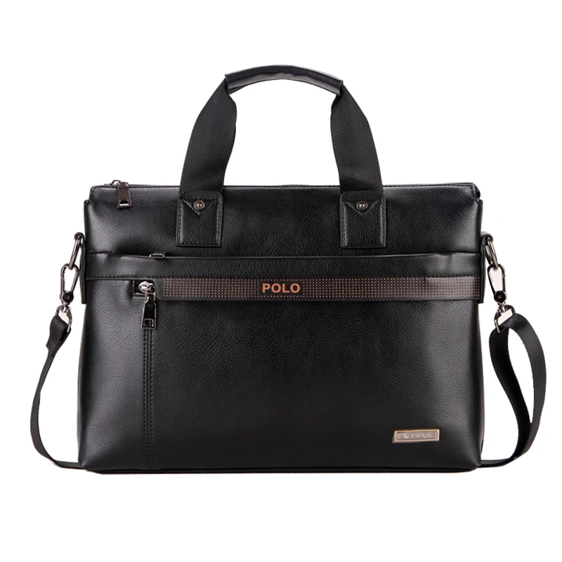 Fashion Brand PU Leather Men's Handbags Designer Man Zipper Handbag Dress Messenger Bag for Men Brown Black Color XB114NEW