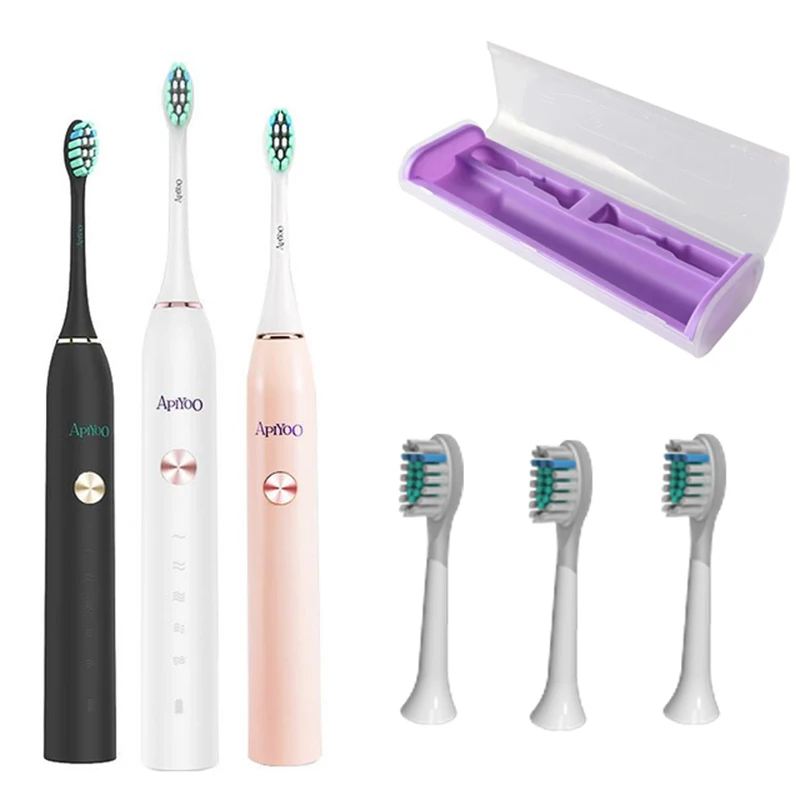 

APIYOO Electric Toothbrush Electric Tooth Brush Teeth Ultrasonic Toothbrush Sonic Brush USB Wireless Charger For Adults