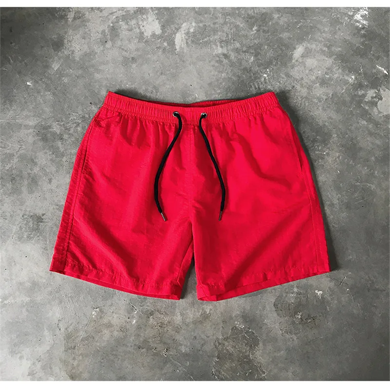 new hot sale Mens Swimwear Swim Shorts Trunks Beach Board Shorts Swimming Pants Swimsuits Mens Running Sports Surffing - Цвет: red